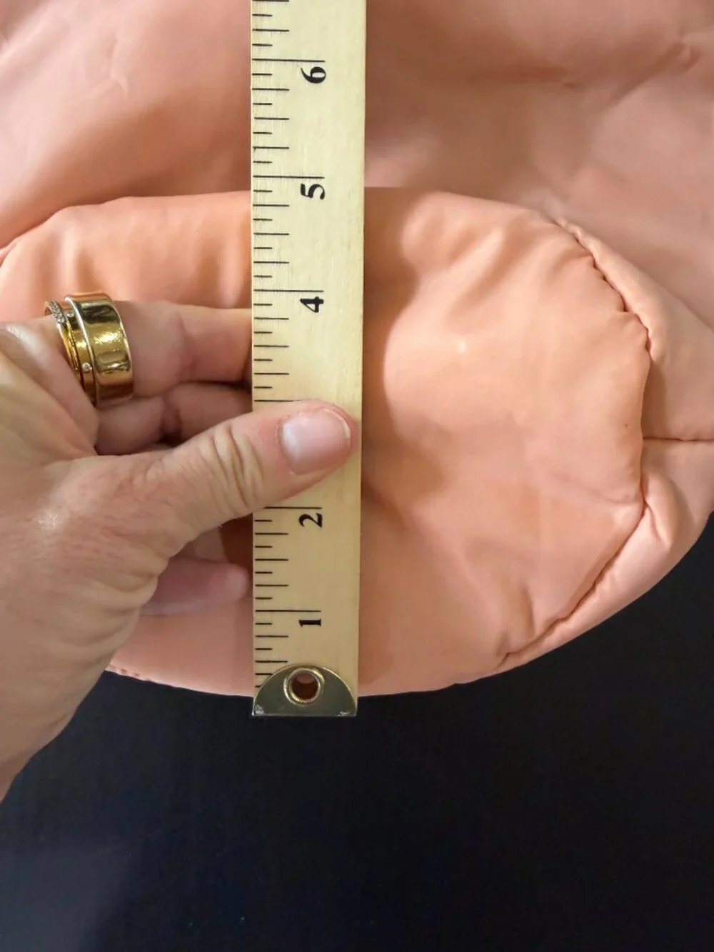 Created by Travel Round padded pink polyester drawstring travel cosmetic pouch